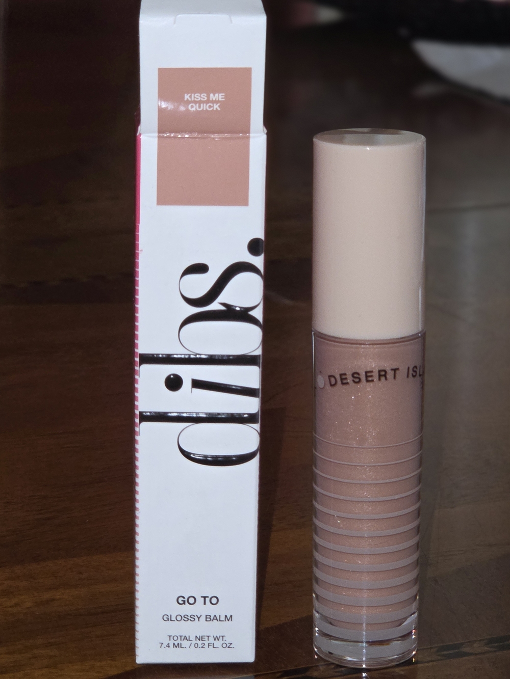 DIBS Beauty Go To Glossy Balm Kiss Me Quick (Desert Island) 7.4mL New in Box